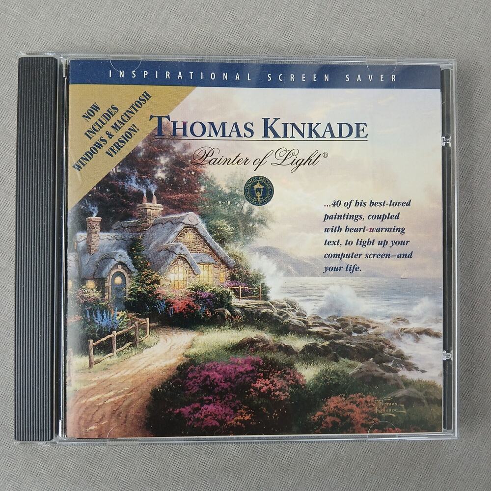 VTG CD-ROM Thomas Kinkade Inspirational Screensaver Windows & Macintosh 1998